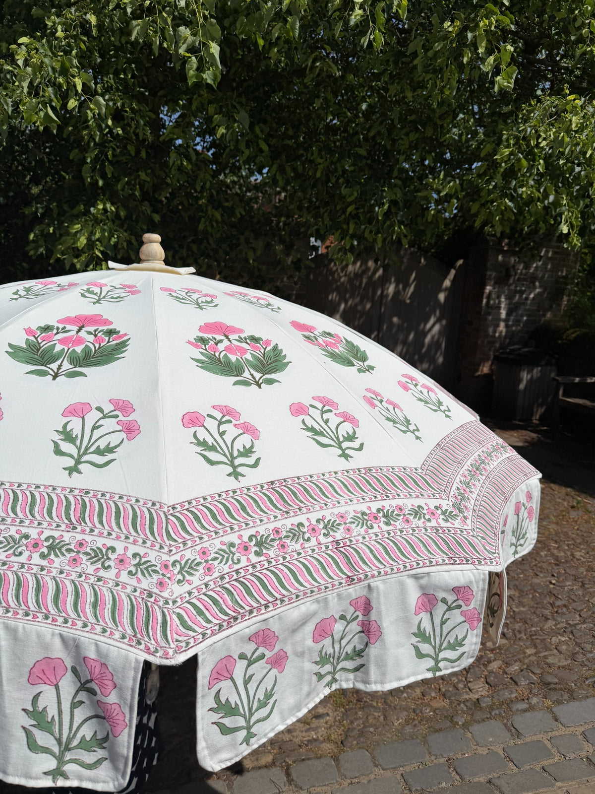 Meadow Blush Block Print Parasol