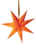 7-Arm Mustard Velvet Star With Glitter & Led's