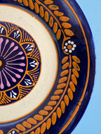 Vintage French Hand Painted Blue Plates