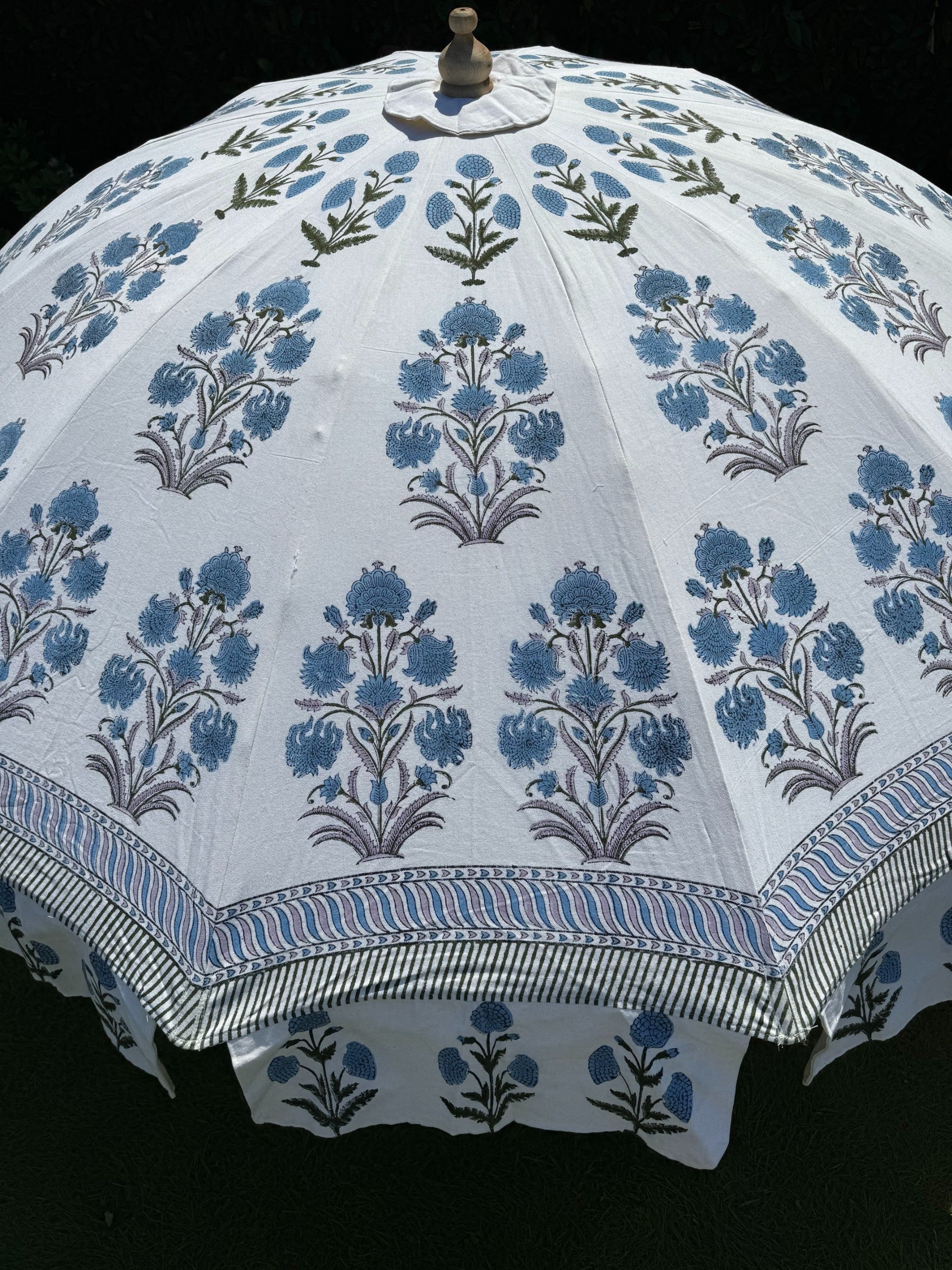 Cornflower Block Print Parasol