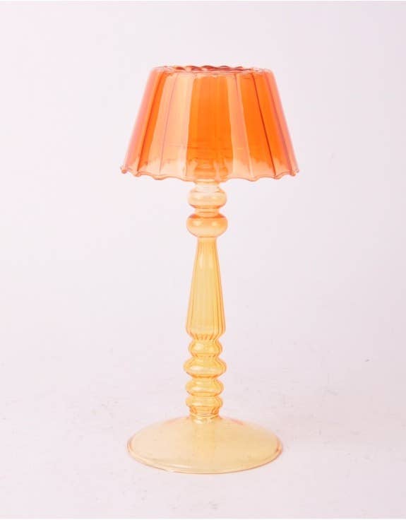 Orange Glass Tealight Holder