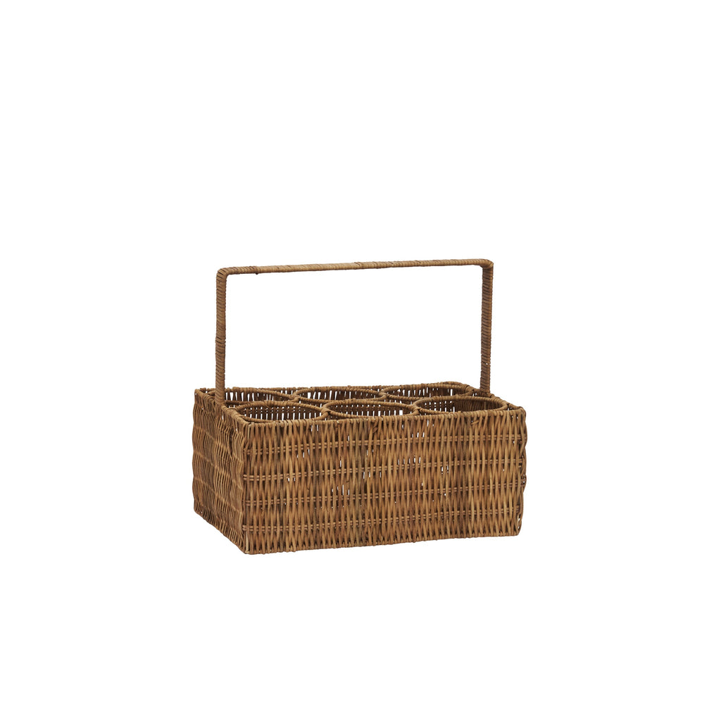 Rattan 6 Bottle Holder