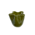 Glass Vase Olive Green
