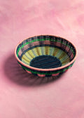 Woven Bowl - Pink/Navy