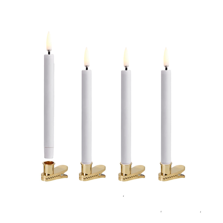 Gold Clips for Mini Taper Candle