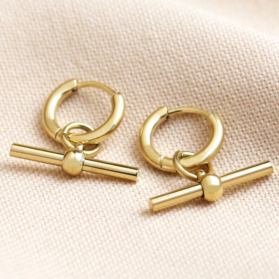 Stainless Steel T bar Earrings